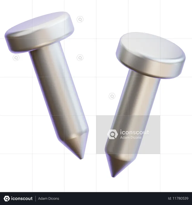Nail  3D Icon