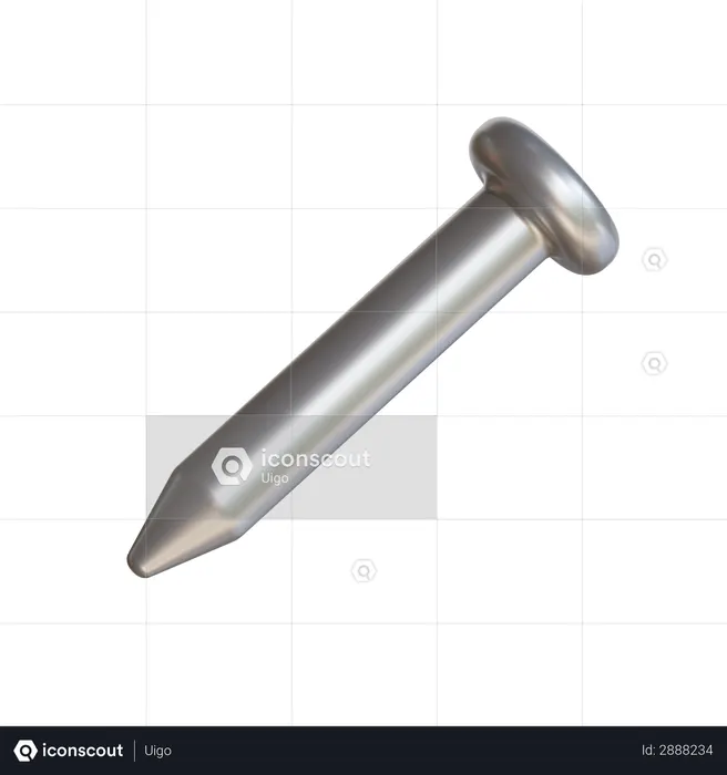 Nail  3D Illustration