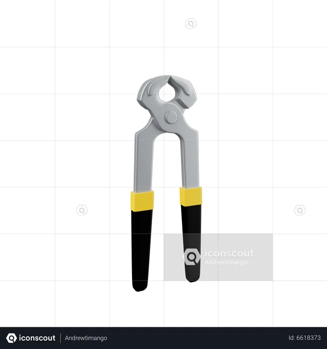 Nail Puller Pliers  3D Icon