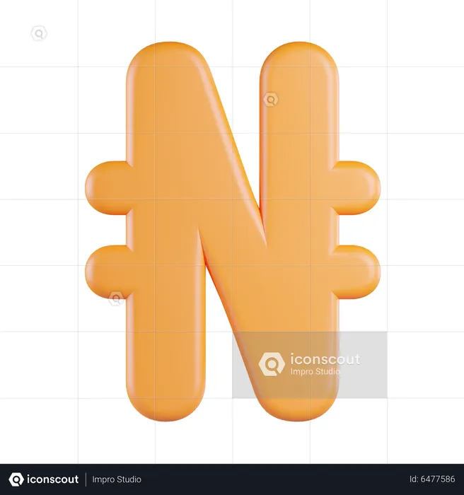 Naira Currency  3D Icon