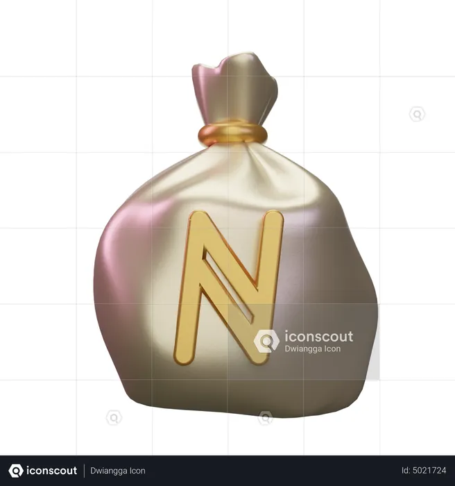 Namecoin Money Sack  3D Icon