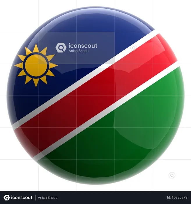 Namibia Flag 3D Icon