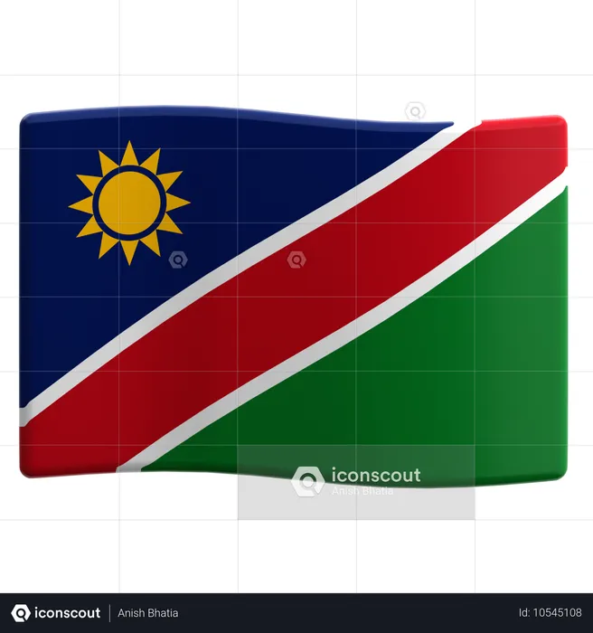 Namíbia Flag 3D Icon