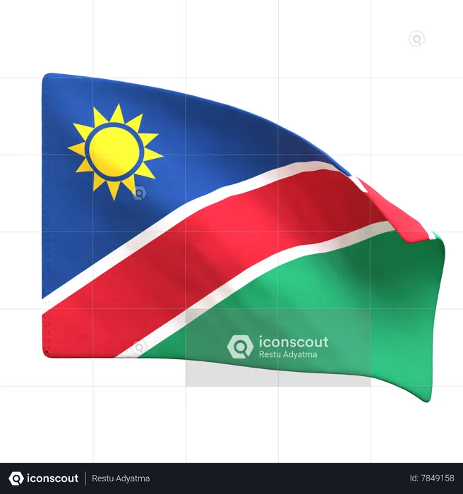 Namibia Flag Flag 3D Icon