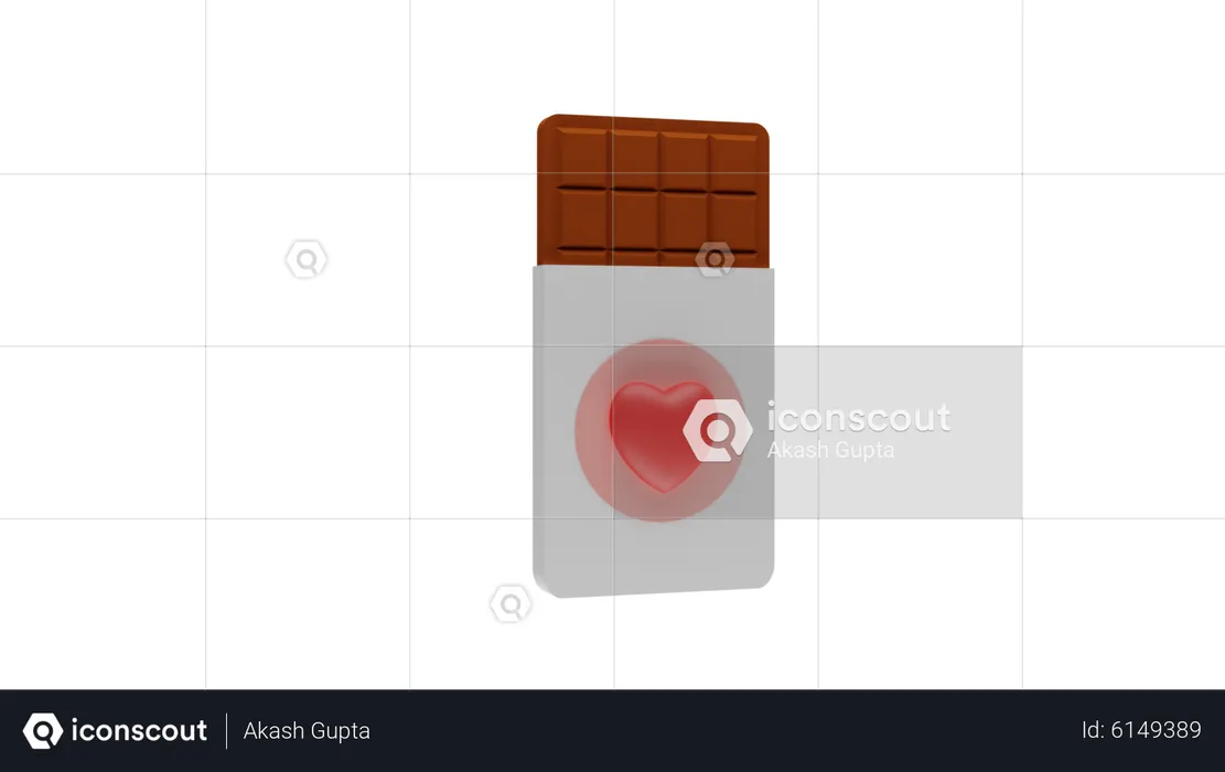 Chocolate dos namorados 01  3D Icon