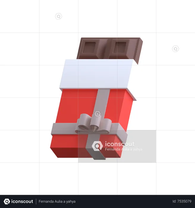 Chocolate dos namorados  3D Icon