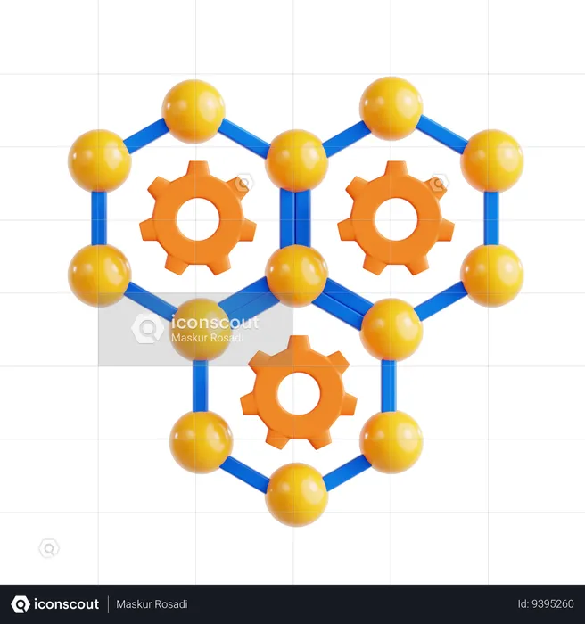 Nano Technology  3D Icon