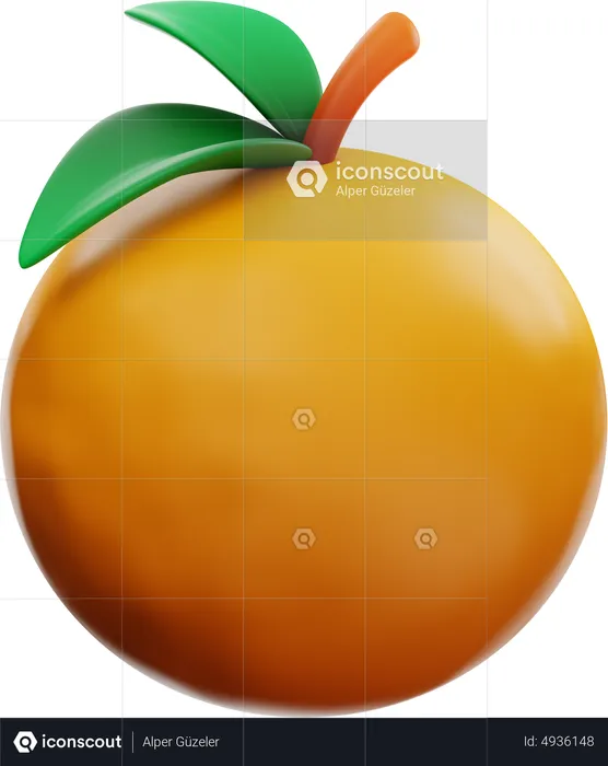 Naranja  3D Icon