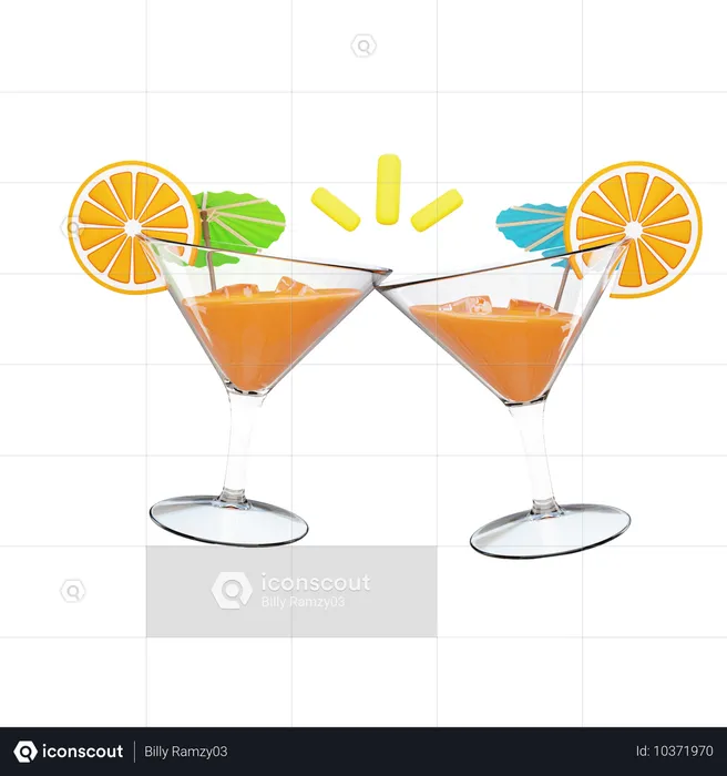 Jugo de naranja  3D Icon