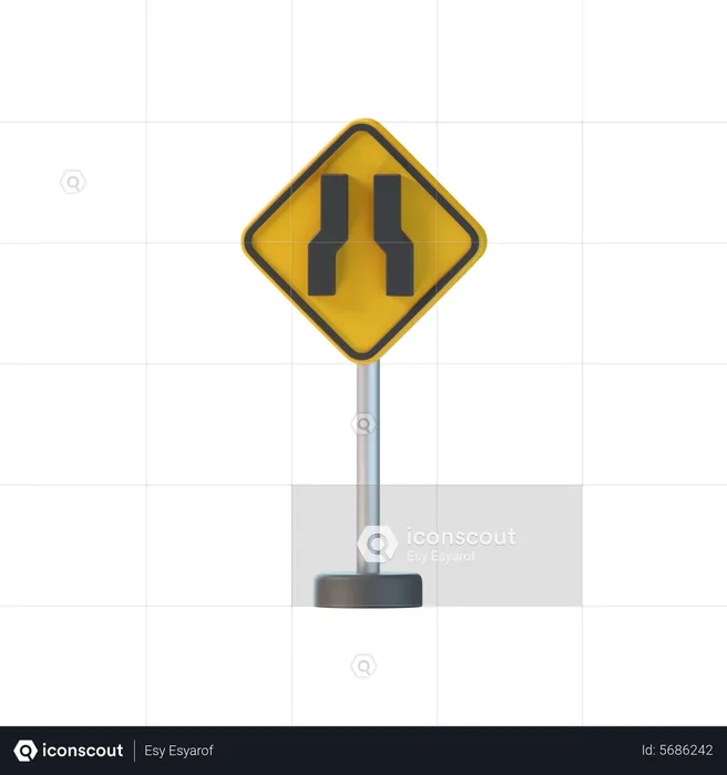 Narrow Road  3D Icon