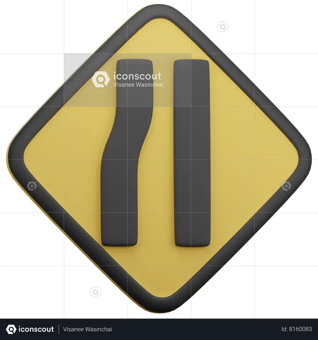 Narrow Road Ahead  3D Icon