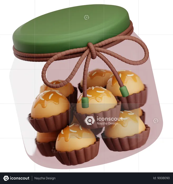 Nastar Cake Jar  3D Icon