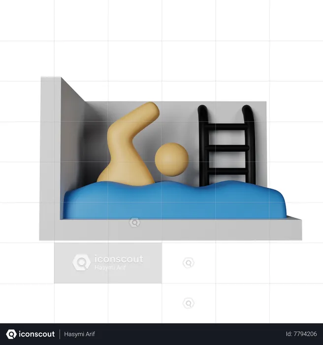 Natação  3D Icon