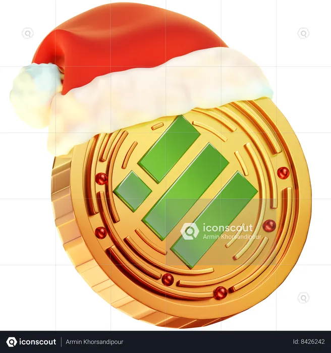 Moeda usd binance de natal  3D Icon