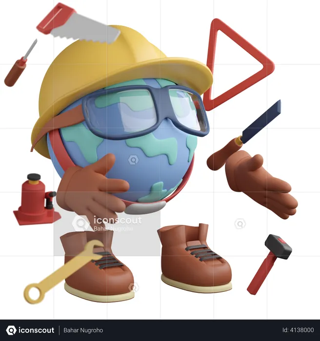 National Safety Day  3D Illustration