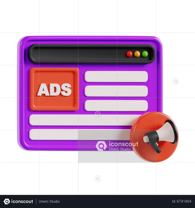 Native Ads  3D Icon