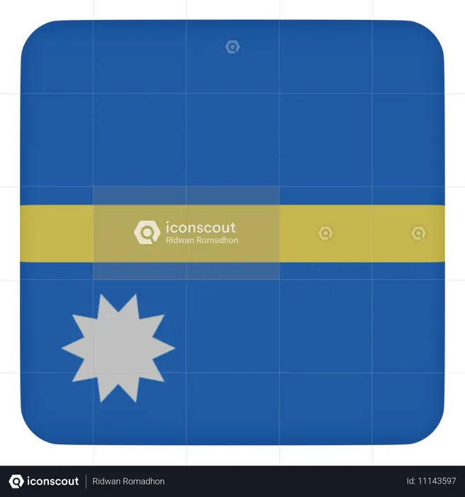 ナウル Flag 3D Icon
