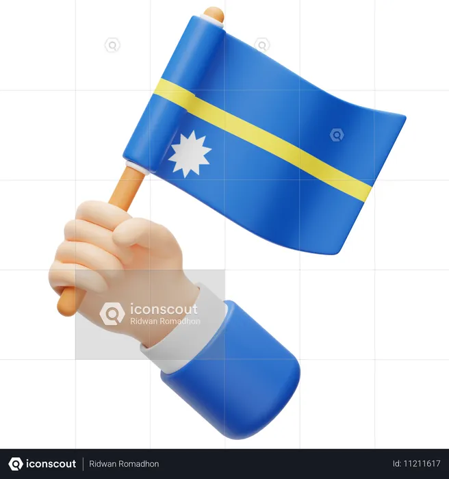 Nauru Flag Flag 3D Icon