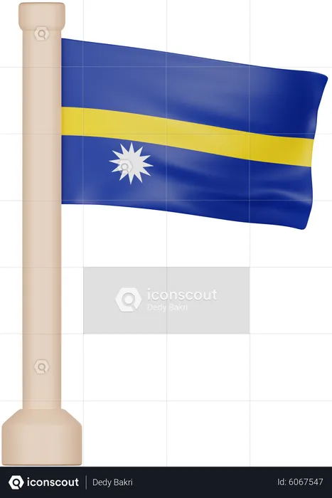 Nauru Flag Flag 3D Icon