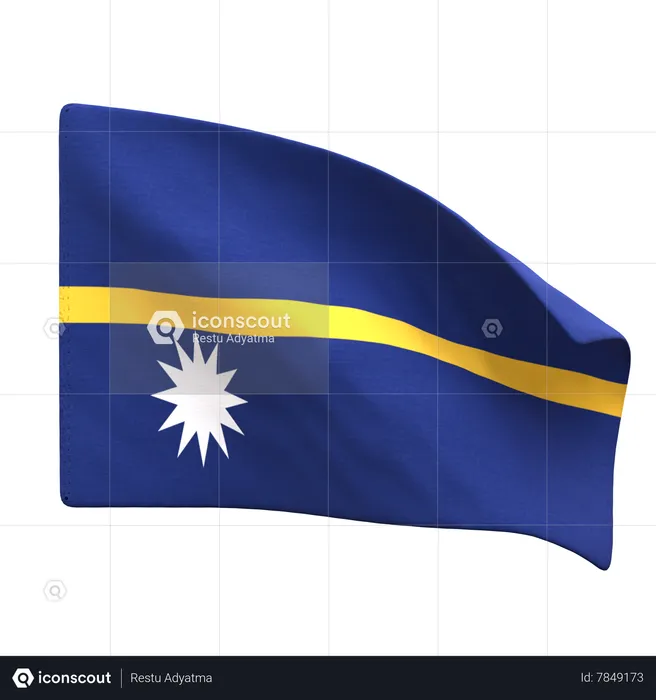 Nauru Flag Flag 3D Icon