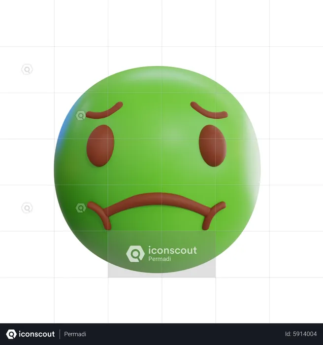 Emoji con náuseas Emoji 3D Icon