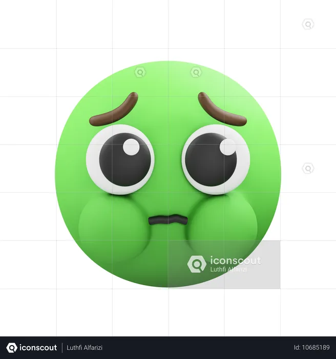 Nauseated emoji Emoji 3D Icon