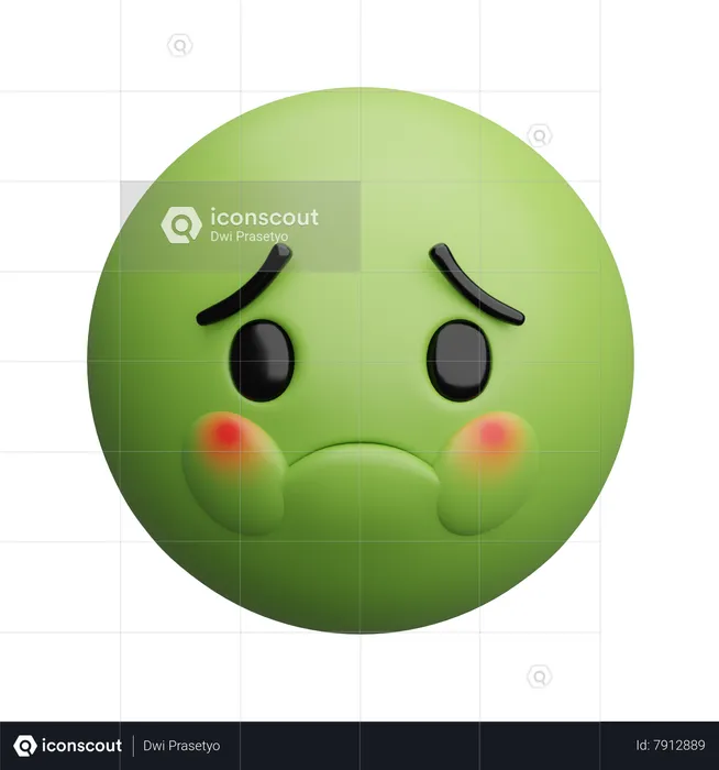 Nauseous Emoji 3D Icon