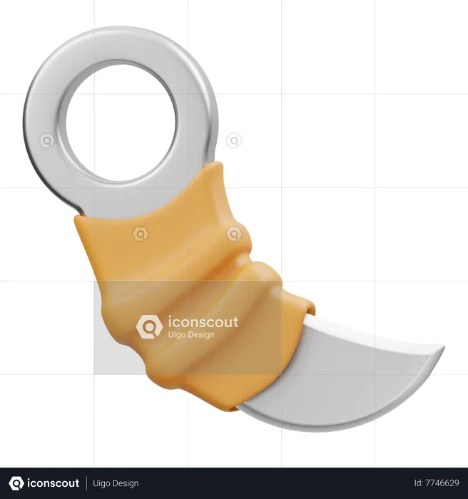 Cuchillo plegable  3D Icon