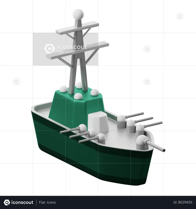 Naval Vessel  3D Icon