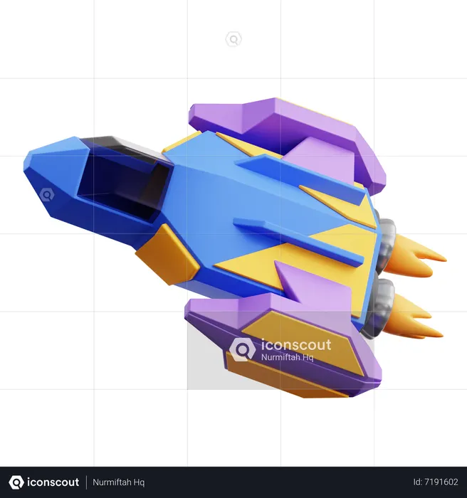Nave espacial  3D Icon