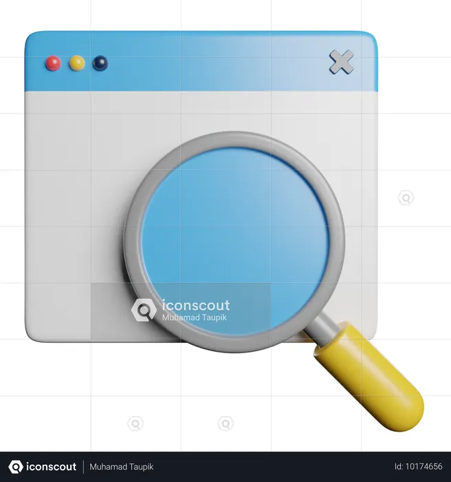 Pesquisa no navegador  3D Icon