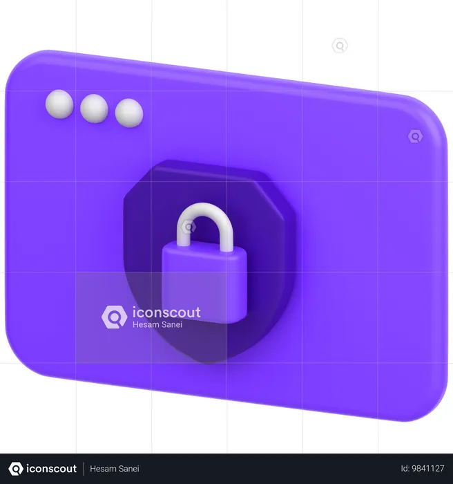 Navigateur avec bouclier  3D Icon