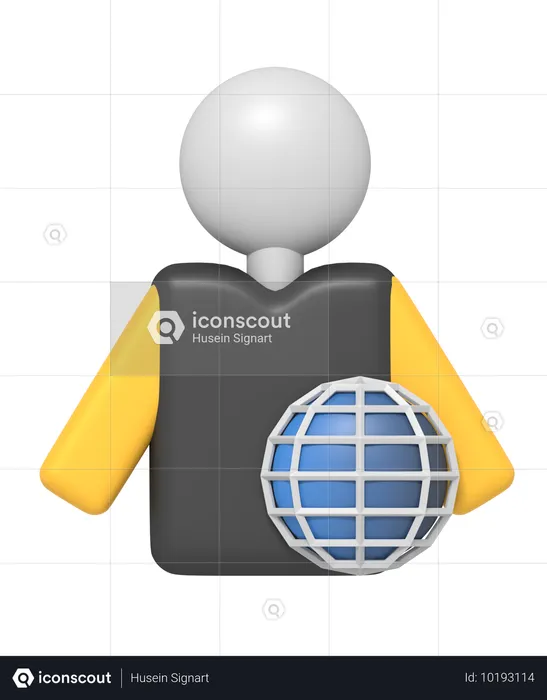 Utilisateur du navigateur  3D Icon