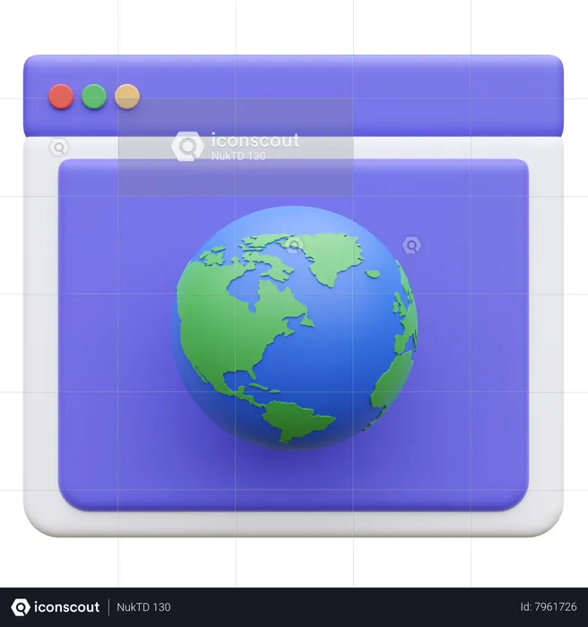 Navigateur Web  3D Icon