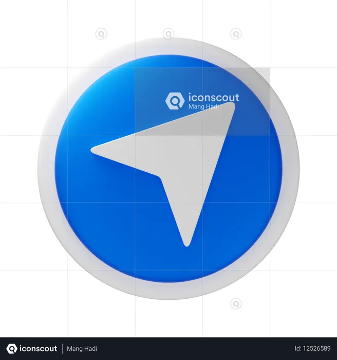 La navigation  3D Icon