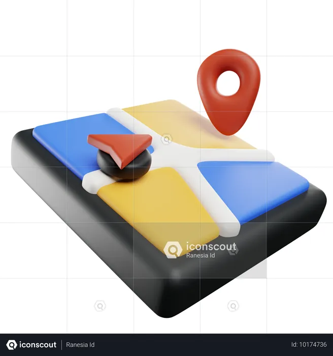 Navigation mobile  3D Icon