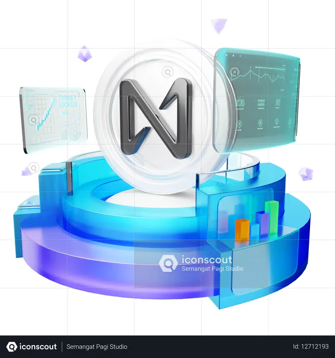 동전 근처  3D Icon
