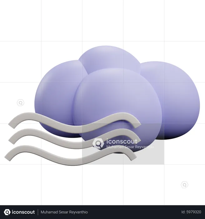 Nebliges Wetter  3D Icon