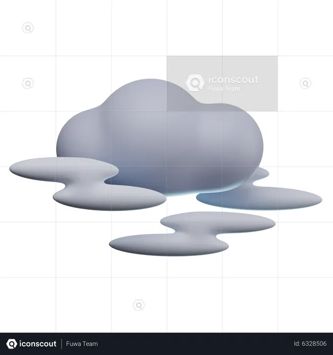 Nebliges Wetter  3D Icon