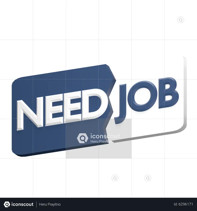 Need Job  3D Icon