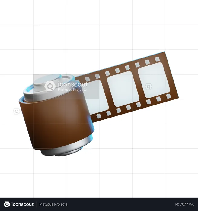 Negative Film  3D Icon