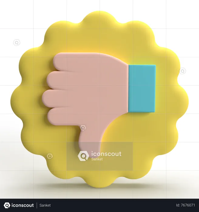 Negative Vote  3D Icon