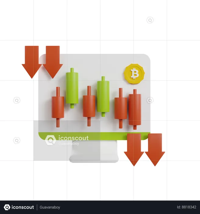 Negociação de criptografia  3D Icon