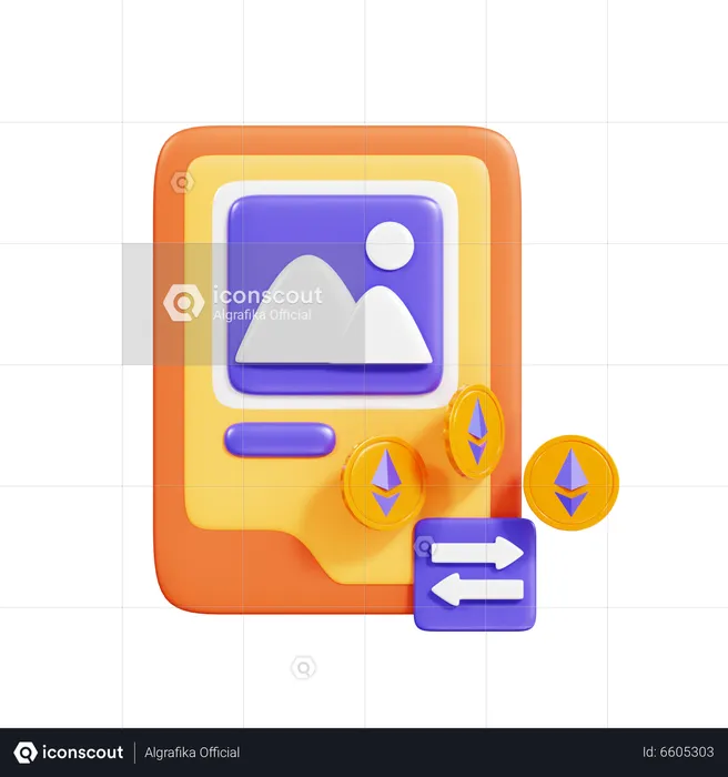 Negociação NFT  3D Icon