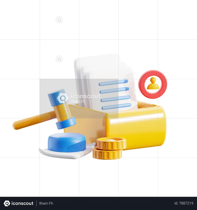 Negócios  3D Icon