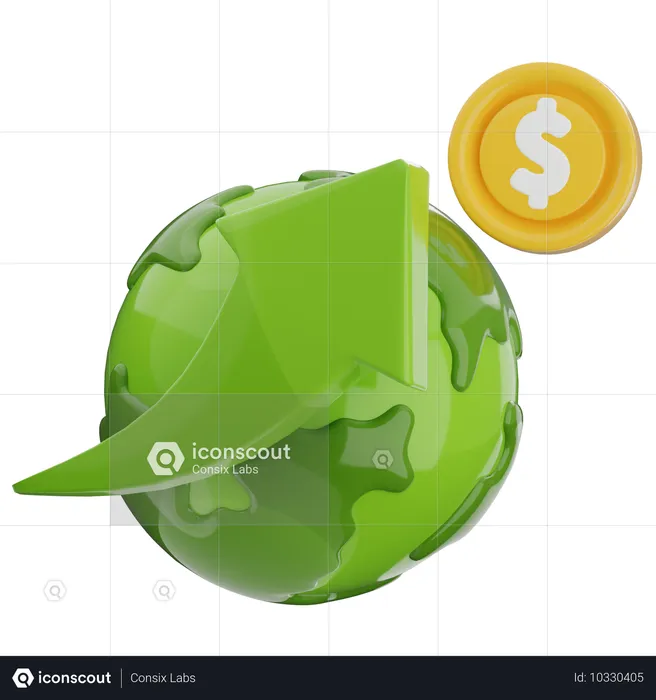 Negocio global  3D Icon