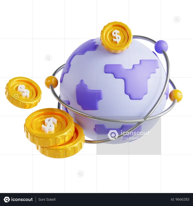 Negocio global  3D Icon