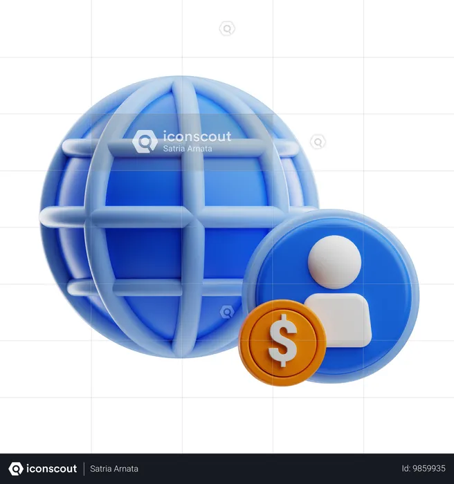 Negocio global  3D Icon