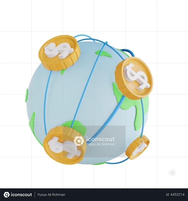 Negocio global  3D Illustration