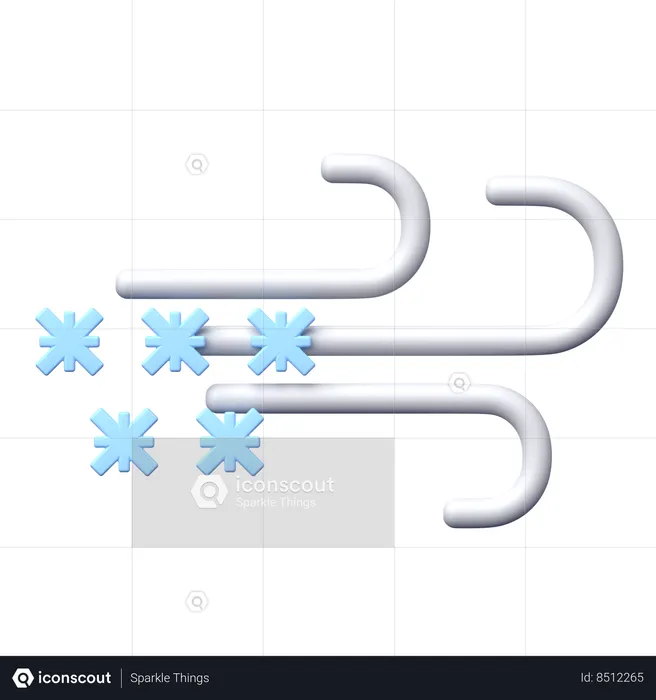 Vent de neige  3D Icon